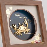 Quà tặng Tranh Cung Cự Giải dát vàng 24k ACT GOLD ISO 9001:2015