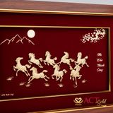Tranh Bát Mã dát vàng 24k ACT GOLD ISO 9001:2015