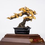 Quà tặng Tùng La Hán dát vàng 24k ACT GOLD ISO 9001:2015 (Mẫu 4)
