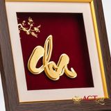 Quà tặng Tranh Chữ Cha dát vàng 24k ACT GOLD ISO 9001:2015