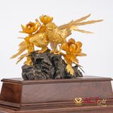 Quà tặng Chim Uyên Ương dát vàng 24k ACT GOLD ISO 9001:2015