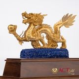 Quà tặng Rồng Dâng Ngọc dát vàng 24k ACT GOLD ISO 9001:2015