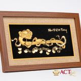 Quà tặng Tranh Gậy Như Ý dát vàng 24k ACT GOLD ISO 9001:2015