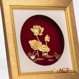 Quà tặng Tranh Hoa Sen dát vàng 24k ACT GOLD ISO 9001:2015