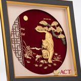 Tranh Hổ dát vàng 24k ACT GOLD ISO 9001:2015 (Mẫu 6)