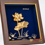Tranh Hoa Sen dát vàng 24k ACT GOLD ISO 9001:2015
