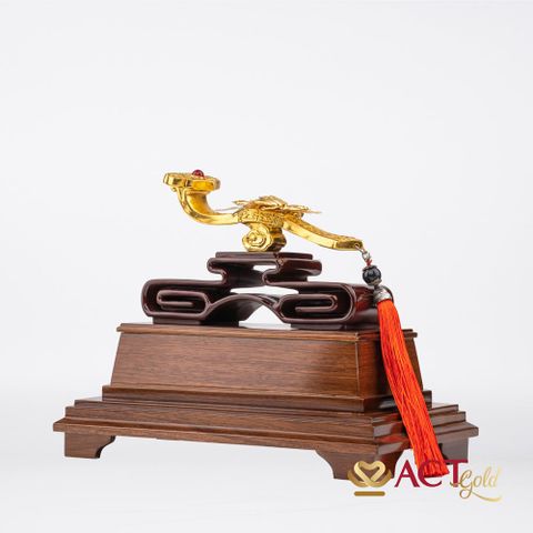 Quà tặng Gậy Như Ý dát vàng 24k ACT GOLD ISO 9001:2015