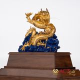 Quà tặng Rồng Vờn Ngọc dát vàng 24k ACT GOLD ISO 9001:2015(Cỡ nhỏ)