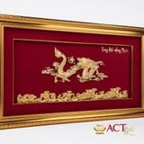 Quà tặng Tranh Rồng dát vàng 24k ACT GOLD ISO 9001:2015
