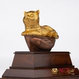Quà tặng Tượng Mèo Hoàng Gia dát vàng 24k ACT GOLD ISO 9001:2015