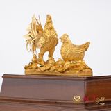 Quà tặng Gia Đình Gà dát vàng 24k ACT GOLD ISO 9001:2015