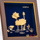 Tranh Hoa Sen dát vàng 24k ACT GOLD ISO 9001:2015 (Mẫu 1)