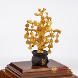 Quà tặng Chậu Cây Tài Lộc dát vàng 24k ACT GOLD ISO 9001:2015