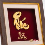 Quà tặng Tranh Chữ Phúc dát vàng 24k ACT GOLD ISO 9001:2015(Mẫu 3)