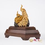 Quà tặng Chim Công dát vàng 24k ACT GOLD ISO 9001:2015 ( mẫu 1 )