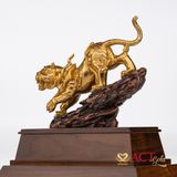 Quà tặng Biểu Trưng Bạch Hổ dát vàng 24k ACT GOLD ISO 9001:2015