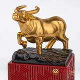 Quà tặng Tượng Trâu dát vàng 24k ACT GOLD ISO 9001:2015 (Mẫu 10)