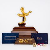 Quà tặng tượng rắn dát vàng 24k ACT GOLD ISO 9001:2015 (mẫu 1)