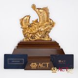 Quà tặng Cá Chép Vượt Vũ Môn dát vàng 24k ACT GOLD ISO 9001:2015