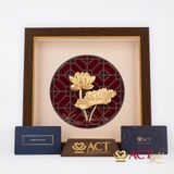 Tranh Hoa Sen dát vàng 24k ACT GOLD ISO 9001:2015 (Mẫu 3)