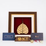Tranh lá bồ đề dát vàng 24k ACT GOLD ISO 9001:2015