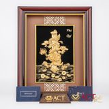 Quà tặng Tranh Rồng Phú Quý dát vàng 24k ACT GOLD ISO 9001:2015