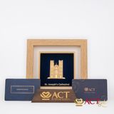 Tranh Nhà Thờ Lớn Hà Nội dát vàng 24k ACT GOLD ISO 9001:2015
