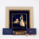 Tranh Chợ Bến Thành dát vàng 24k ACT GOLD ISO 9001:2015