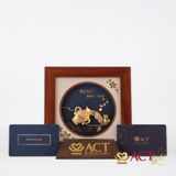 Quà tặng Tranh Cung Bảo Bình dát vàng 24k ACT GOLD ISO 9001:2015