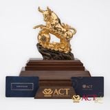 Quà tặng Tượng Trâu dát vàng 24k ACT GOLD ISO 9001:2015 (Mẫu 7)