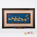 Tranh Bát Mã dát vàng 24k ACT GOLD ISO 9001:2015 (Mẫu 3)