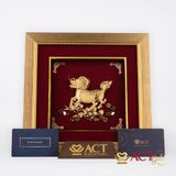 Quà tặng Tranh Tỳ Hưu dát vàng 24k ACT GOLD ISO 9001:2015