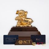 Quà tặng Heo Tài Lộc dát vàng 24k ACT GOLD ISO 9001:2015 (Mẫu 2)