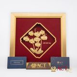 Quà tặng Tranh Hoa Lan dát vàng 24k ACT GOLD ISO 9001:2015