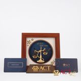 Quà tặng Tranh Cung Thiên Bình dát vàng 24k ACT GOLD ISO 9001:2015