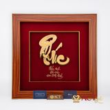Quà tặng tranh thư pháp chữ PHÚC dát vàng 24k ACT GOLD ISO 9001:2015 (Mẫu 5)