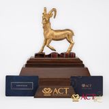 Quà tặng Dê Cát Tường dát vàng 24k ACT GOLD ISO 9001:2015 (Mẫu 3)