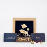 Quà tặng Tranh Hoa Sen dát vàng 24k ACT GOLD ISO 9001:2015