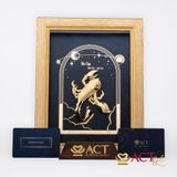 Quà tặng Tranh Cung Bọ Cạp dát vàng 24k ACT GOLD ISO 9001:2015