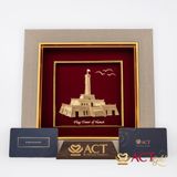 Tranh Cột Cờ Hà Nội dát vàng 24k ACT GOLD ISO 9001:2015