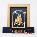Quà tặng Tranh Cung Xử Nữ dát vàng 24k ACT GOLD ISO 9001:2015