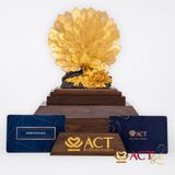 Quà tặng Chim Công dát vàng 24k ACT GOLD ISO 9001:2015 (Mẫu 4)