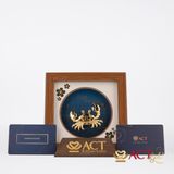 Quà tặng Tranh Cung Cự Giải dát vàng 24k ACT GOLD ISO 9001:2015