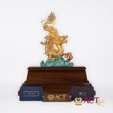 Quà tặng Rồng Vờn Ngọc dát vàng 24k ACT GOLD ISO 9001:2015