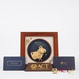 Quà tặng Tranh Cung Bạch Dương dát vàng 24k ACT GOLD ISO 9001:2015