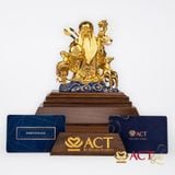 Quà tặng Tượng Ông Thọ dát vàng 24k ACT GOLD ISO 9001:2015 (Mẫu 1)