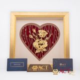 Tranh Hoa Hồng dát vàng 24k ACT GOLD ISO 9001:2015 (Mẫu 1)
