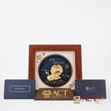Quà tặng Tranh Cung Sư Tử dát vàng 24k ACT GOLD ISO 9001:2015