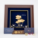 Tranh Hoa Sen dát vàng 24k ACT GOLD ISO 9001:2015 (Mẫu 7)