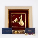 Tranh Chợ Bến Thành dát vàng 24k ACT GOLD ISO 9001:2015